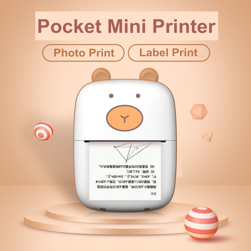 Label Small Portable Wireless Thermal Po Bluetooth Printer Pocket Student Mini Wrong Label Printing - Image 3